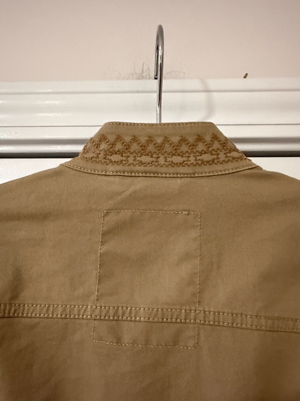 Lucky Brand Jacket Women Medium Tan Embroidered Cuffs Waist Neck Western Cowgirl - Picture 8 of 11